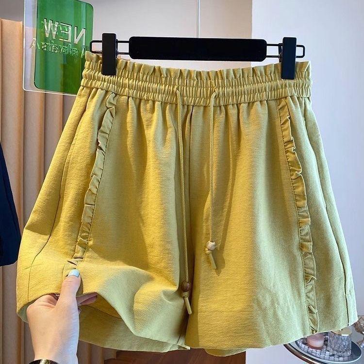 

Design Sense Women s Wide-Leg Drawstring High-Waist Shorts - Summer 2026 Collection M 90-105 jin