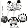 Black & White Bee Crib Wrap Toy with Bells - Cartoon Animal Design, In Stock