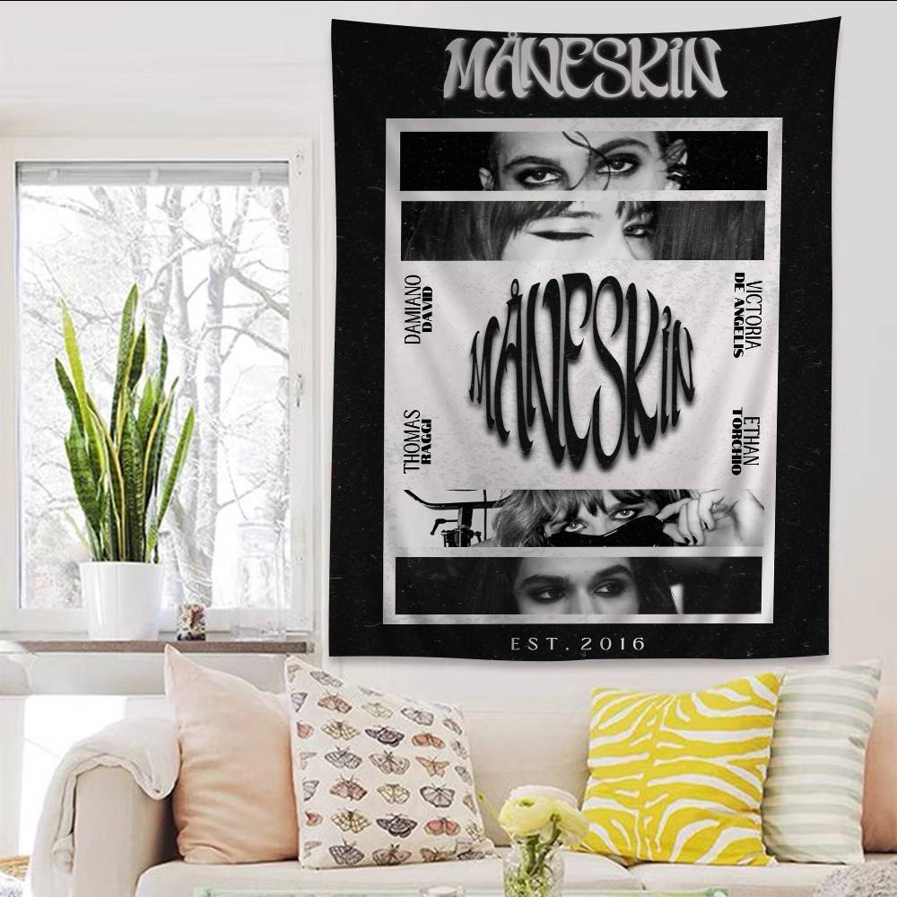 

MManeskin band Chart Tapestry Home Decoration hippie bohemian decoration divination Wall Hanging Home Decor 74x94cm(29x37in)