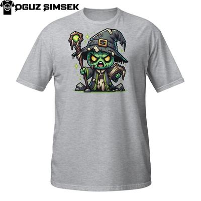 Untoter Magier T-Shirt – Glühende Augen Zombie Hexenmeister Magie Horror T-Shirt