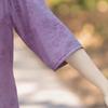 Retro Chinese Style Summer Embroidered Frog Button Cardigan for Moms - Mid-Sleeve Top for Middle-Aged and Elderly Women