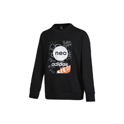 Logo Print Rundhals Langarm Sweatshirt Herren Oberteile Schwarz HM7433