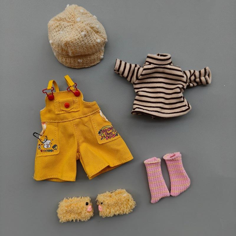 A Set of 30cm Doll's Clothes Furry Cute Winter Suit 1/6 Doll Accessories Dress Up Toy for Children