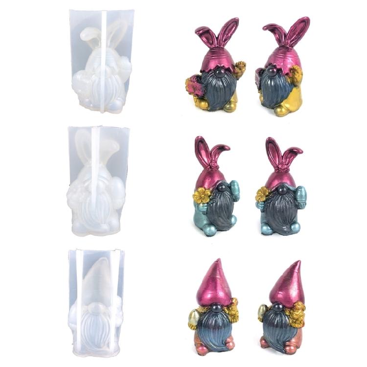 Silicone Candle Mold Dwarf Shaped Clay Molds Crafts Moulds Hand-Making Tools