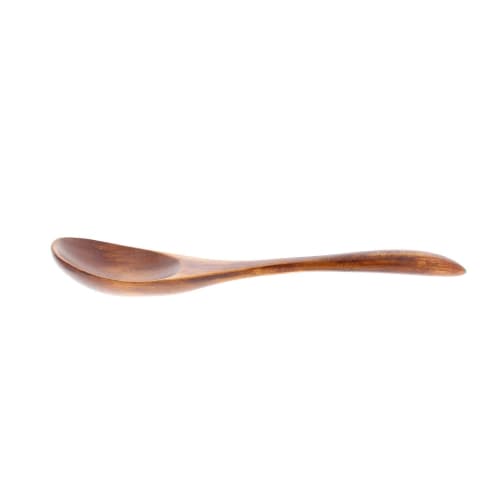 Ishida Soup Spoon, Lacquered, Natural Wood, 17.5cm