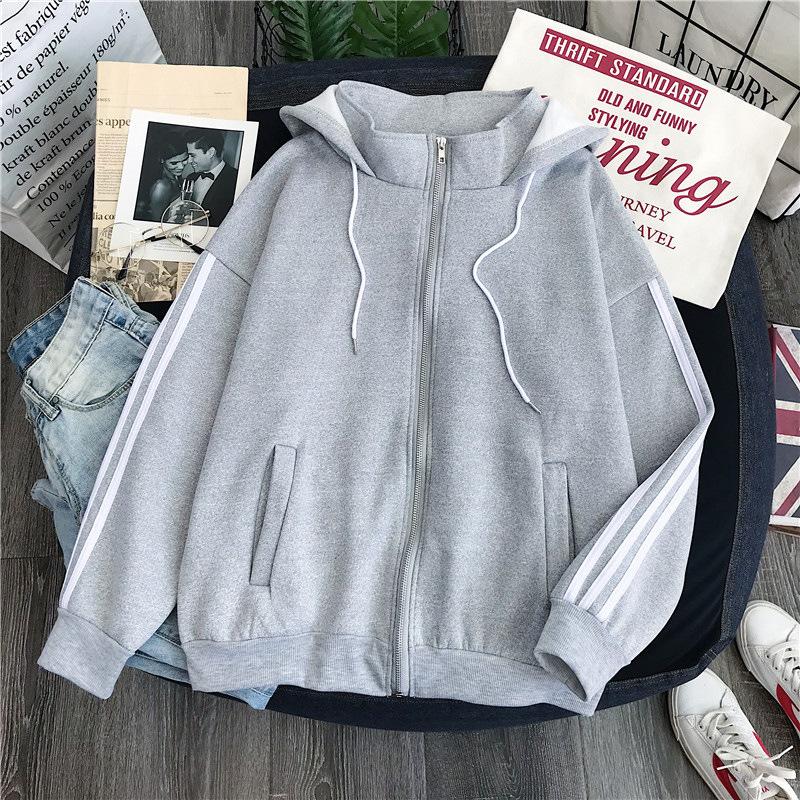 Cross-border Fleece Thickened Sweater Women's Korean Version Large Size Loose Casual Letter Lace-up Hooded Jacket Y2K