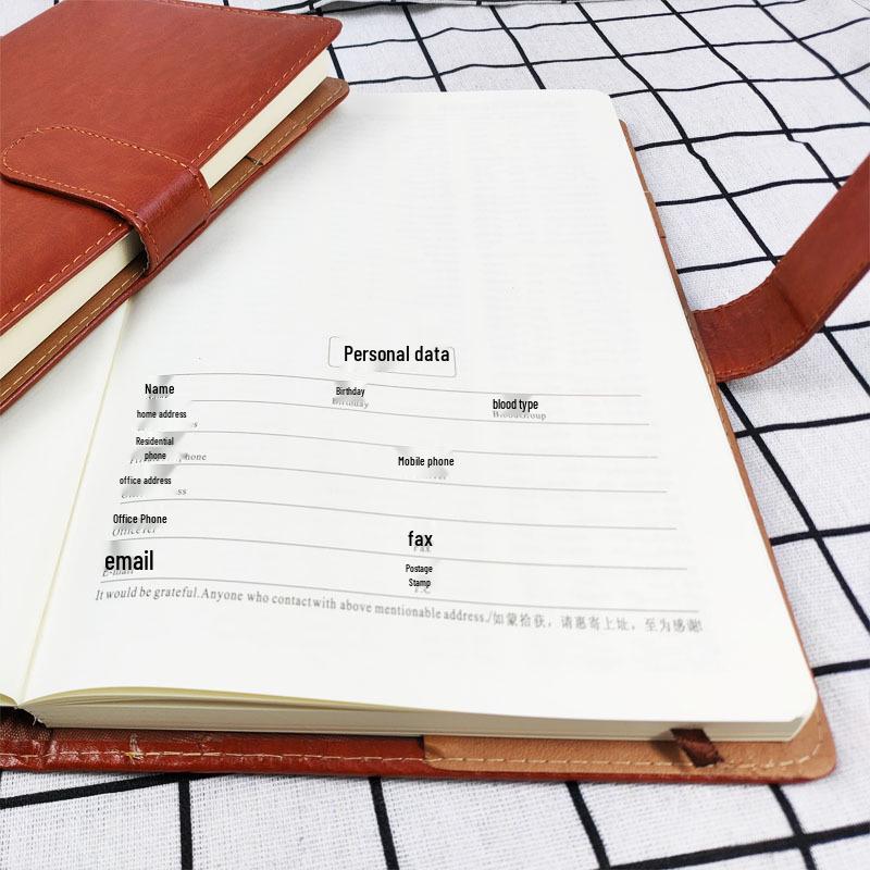 Professional Leather Cover Notebook with Buckle - Ideal for Business Meetings and Diary Entries