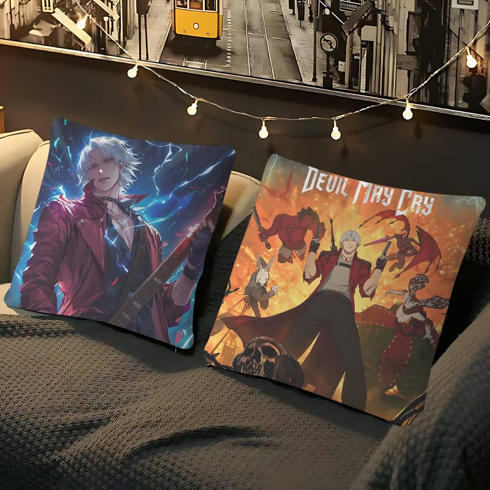 D-Devil May CryS Pillow Case Removable Washable Cushion Cover – All-Season Soft Linen