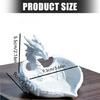 Jewelry Storage Dish with Dragon Design, White Plate for Earrings and Small Items On Desk, Shelf and Dresser Top for Home Display Use