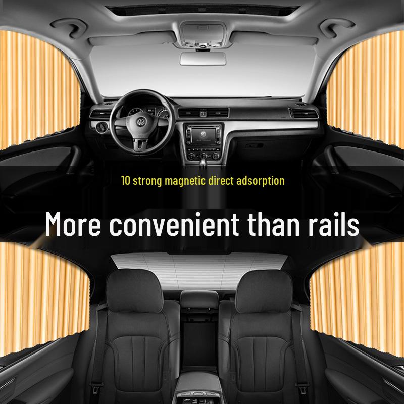 Customizable Logo Magnetic Car Sunshade Blinds - No-Track Side Window Sun Protection Driver золотой