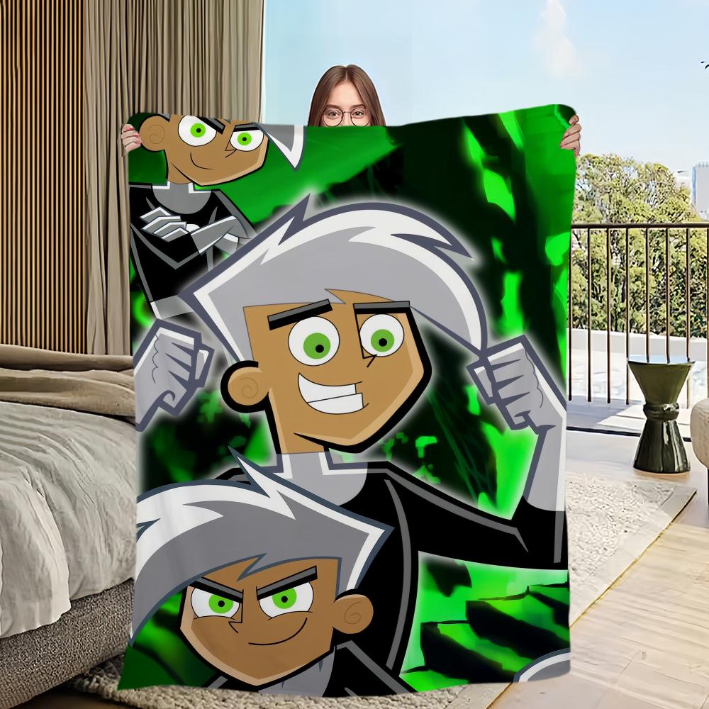 Cartoon D-Danny P-Phantoms Blanket Skin Friendly Comfort Warm Soft Plush Blanket Suitable Sofa Living Room Office Bedroom