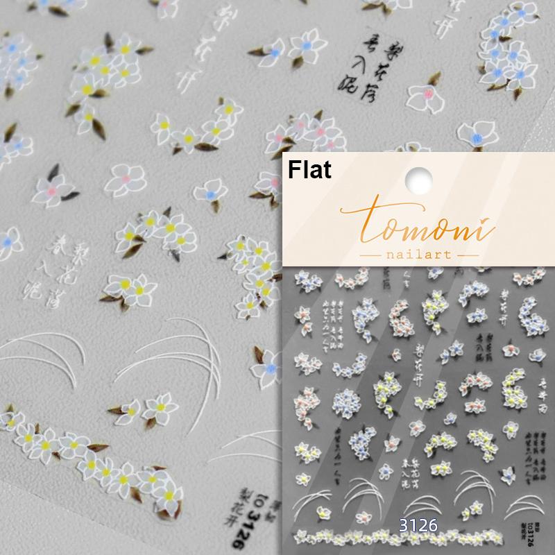 5D Mini Flowers Colorful Wreath Daisy Delicate Shiny Rhinestone Spring Self Adhesive NailArt Decorations Stickers Manicure Decal