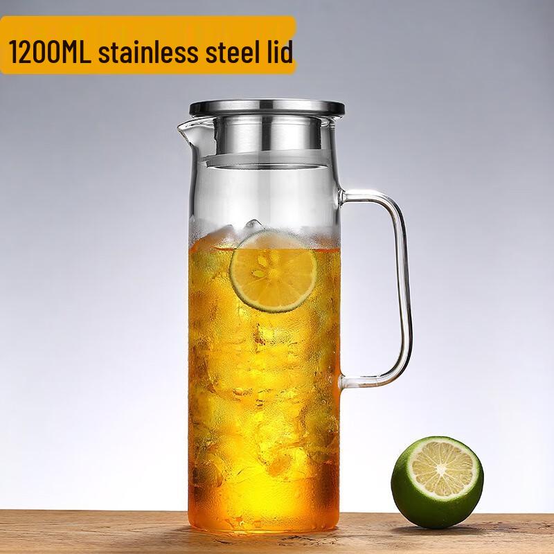 Shankey Large Glass Water Pitcher (1200ml, 2-Pack)