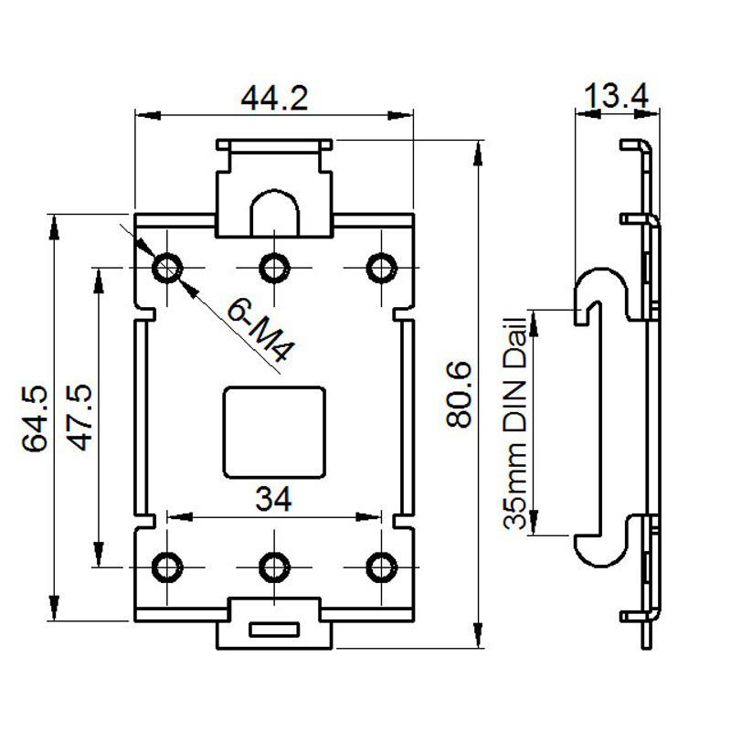 35mm Buckle DIN Rail Fixed Solid State Relay Clip Clamp Single-Phase Solid State Relay Mounting Rack Radiator Mouting Racks