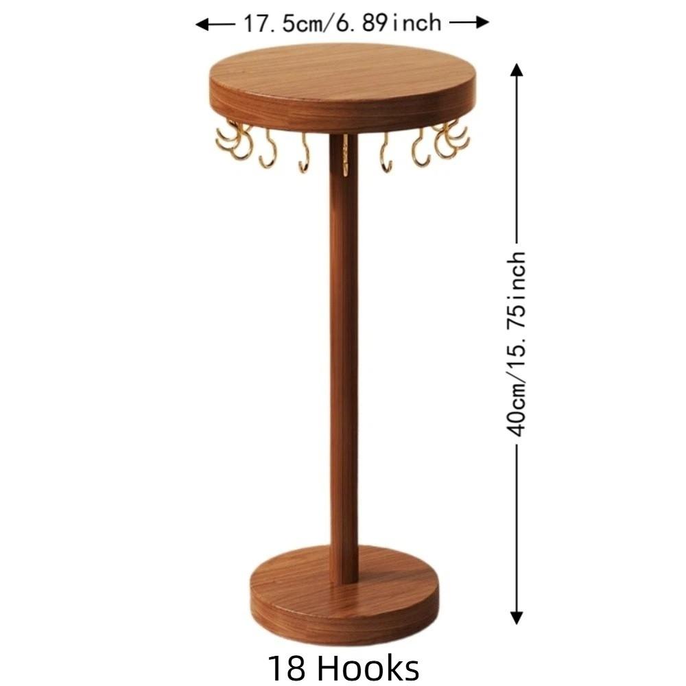 Round Calligraphy Brush Hanger Desktop Storage Traditional Writing Brush Organizer Wood Color 12 / 18 Brushes
