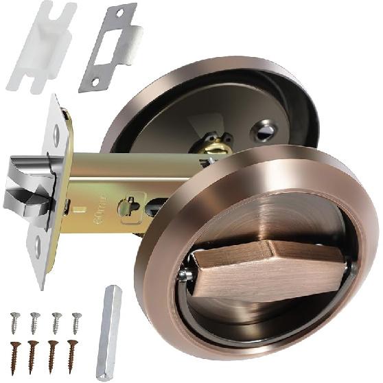 Круглый утопленный дверной замок, скрытый утопленный дверной замок из нержавеющей стали, нержавеющая утопленная дверная ручка, ручка-защелка, утопленная дверная ручка без ключа для