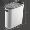 with Lid Bathroom Garbage Bin Slim Narrow Gap Living Room Dustbin 10L Home Trash Can  Space Saving