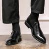 New Men's Pointed Patent Leather Dress Business Casual Shoes Male Black Brown Loafers Wedding Dress Homecoming Footwear