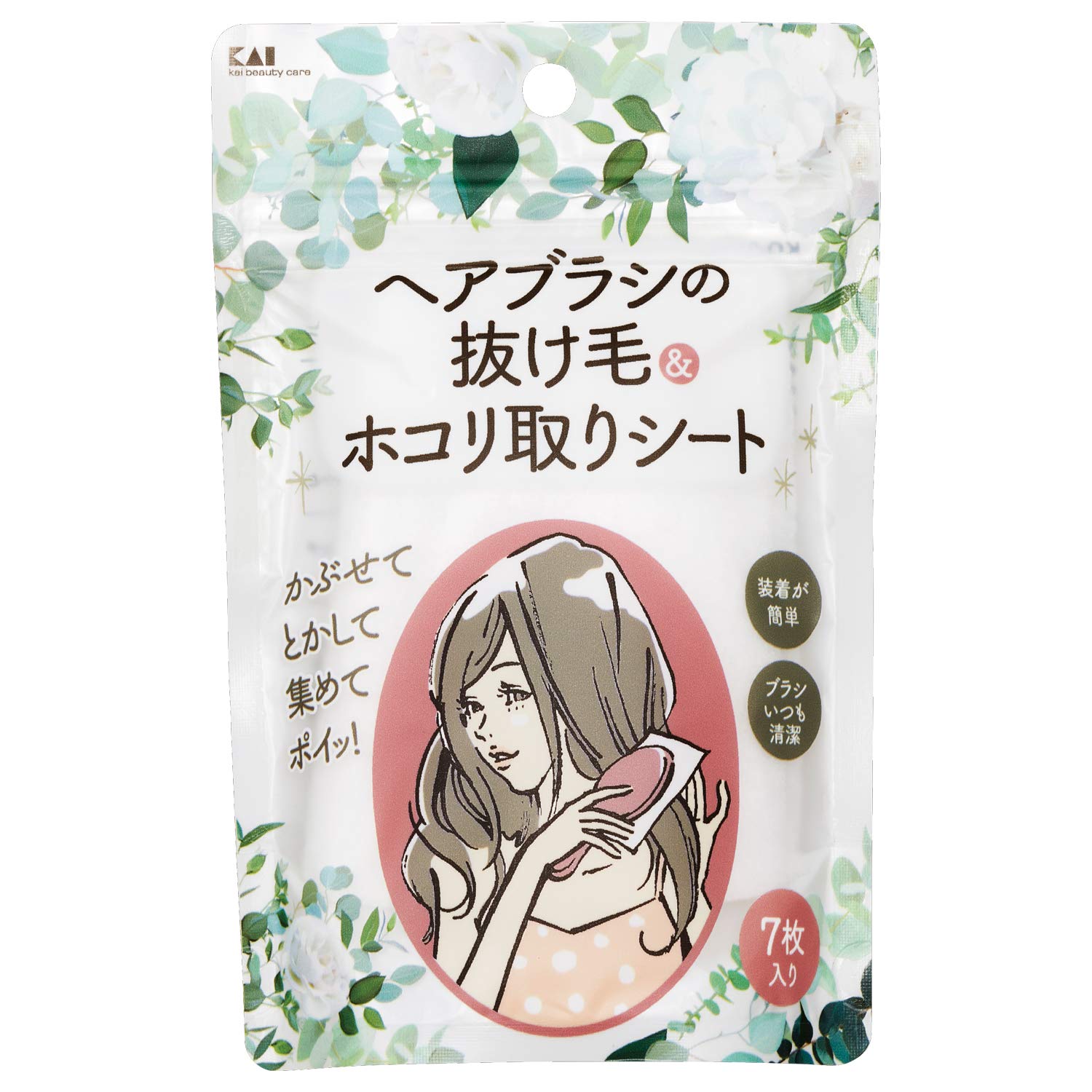 

Kai Brush Hair and Dust Removal Brush 7 Sheets Sheets, Sheets, білий