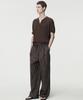 UMARMUNG High Twist Cotton Henley Neck Pullover_Walnut