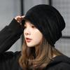 Women Beanie Hat Elastic Soft Solid Color Baggy Slouchy Keep Warm No Brim Plush Women Winter Beanie Fashion Accessories
