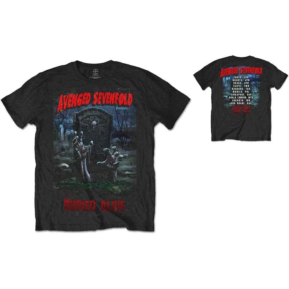 Avenged Sevenfold Buried Alive Tour T Shirt (Black) - Small S