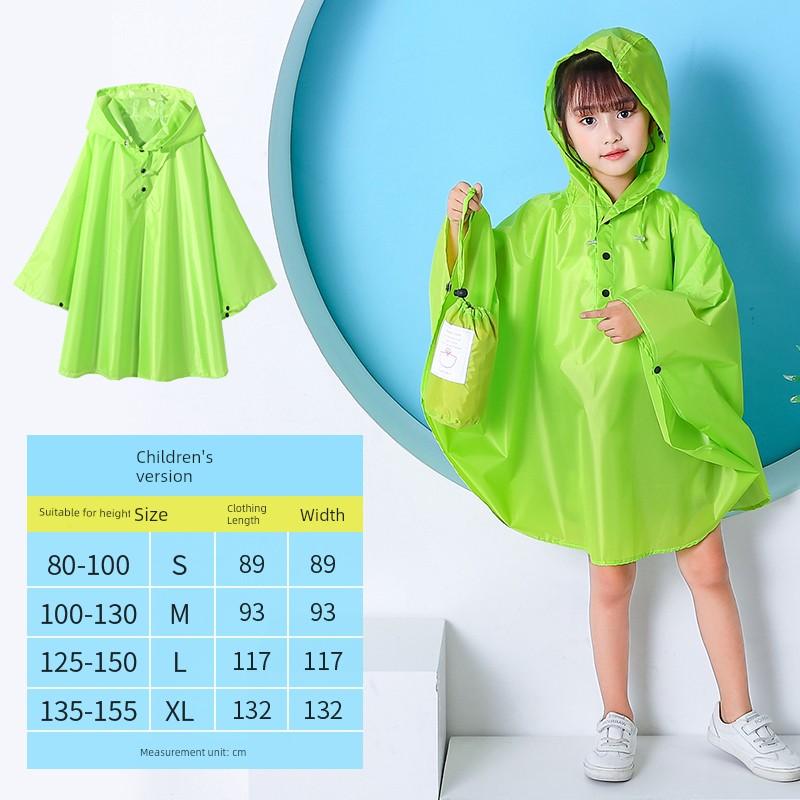 Children's Cloak Plus Size Raincoat Can Be Backpack Boy Girl Baby Fashion Cute Student Children Playing with Water Poncho