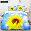 Nature Theme Sunflower Duvet Cover Microfiber Tropical Floral Comforter Cover Yellow Blossom Bedding For Kids Adults Bedroom