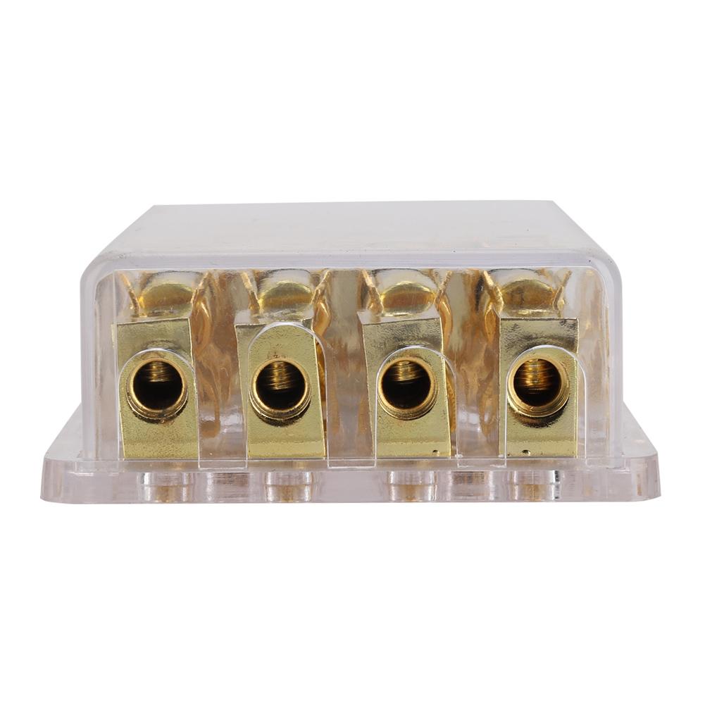 12V 60A Car Auto Stereo Audio Circuit Blade Fuse Holder Box Block 1 In 4 Ways Out
