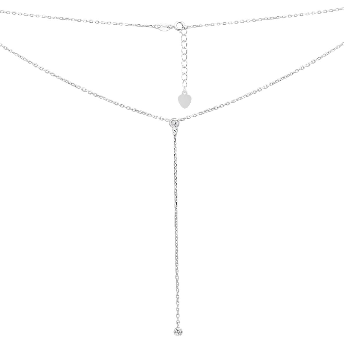 

Silver necklace with cubic zirconia, item weight 2.56 g (2197058) 45-50cm білий