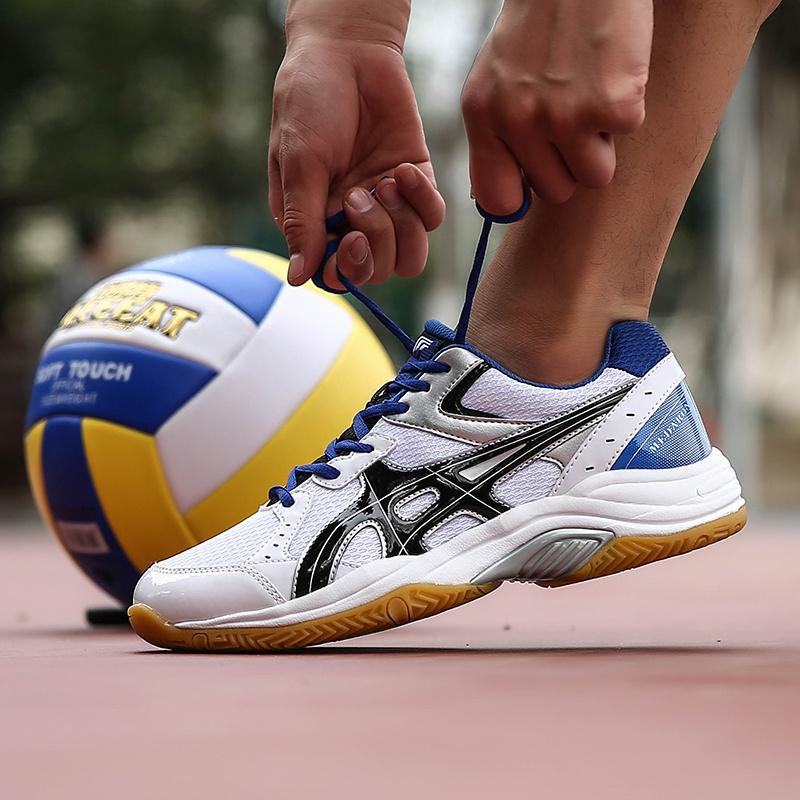 Fashion Professional Brand Mesh White Men's Volleyball Shoes Non-slip Cushion Ladies Table Tennis Sneakers Breathable Men Athletic Shoes