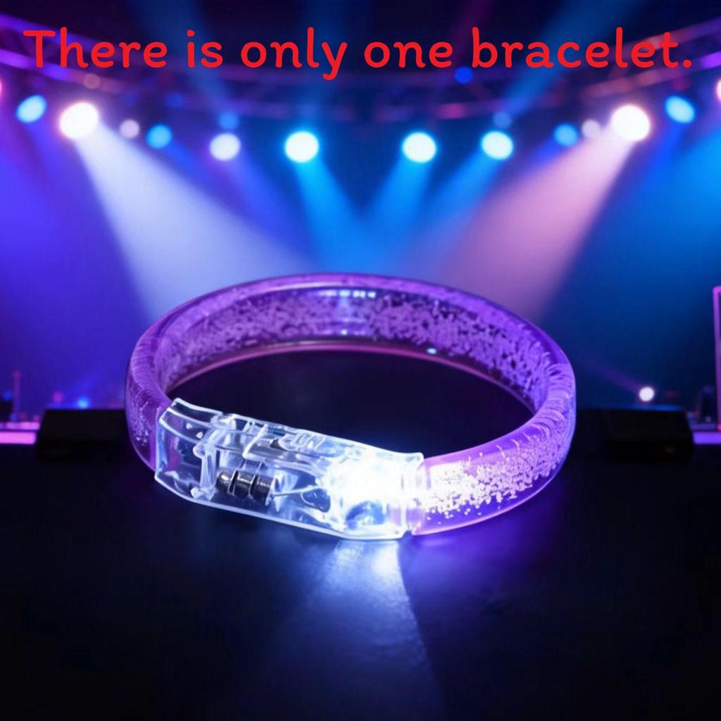 

Led Glowing Hand Bracelet Concert Prop Waterproof Flashing Party Accessory For Night Events фіолетовий
