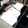 Samurai Anime Mouse Pad Large Gaming Desk Mat Anti-slip Keyboard Rug Black White Sword Graphic Floor Carpet Decor