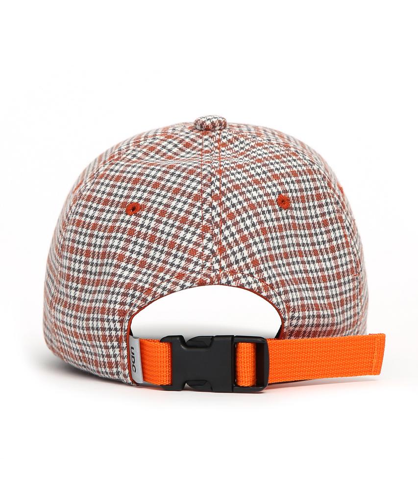 Eondeokeonteulol Check Pattern Ball Cap Pop Hound / Authentic Bb / Orange Check