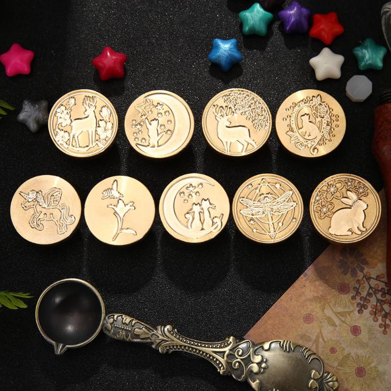 1PC Retro Wax Seal Stamp Animal Wood Stamp for Scapbooking Decorative Stamp Invitation Gift Cards Sealing Stamp Dropshipping