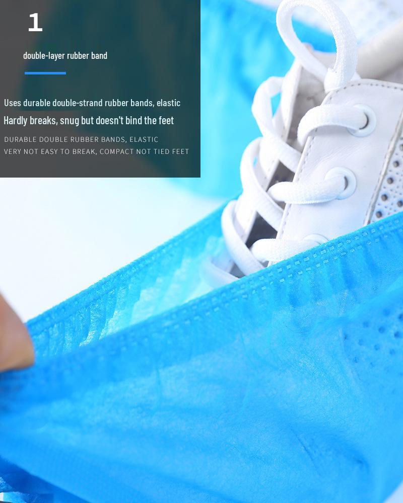 Extra Thick, Wear-Resistant, Anti-Slip Non-Woven Shoe Covers for Home, Students & Adults