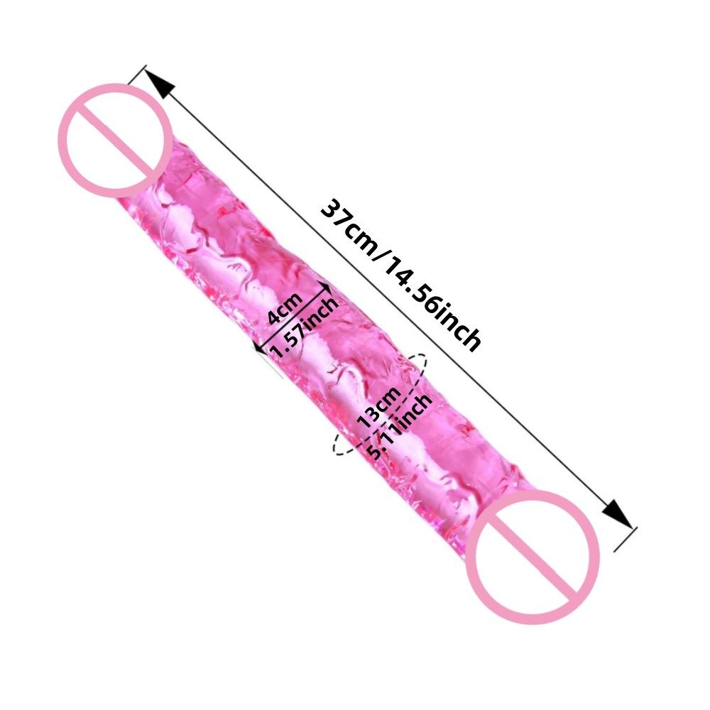 Colorful Bold Large Simulation Double-Headed Dragon Penis Lala Gay Women's Sexy Sex Product Dildo TPE