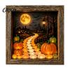 Festive Party Supplies Halloween Lighted Frame Ornaments, Light Up Shadow Box, Warm Cute Decor Atmosphere LED Lights for Home Living Room Bedroom