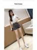 Women's High Waist Ripped Denim Shorts - Korean Style, Spring/Summer 2026
