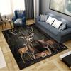Deer Peacock Carpet Rug for Living Room Bedroom Home Sofa Decoration,Kids Play Non-slip Floor Mat