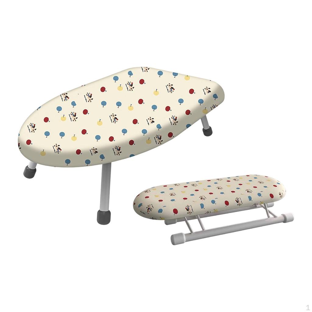 Small Tabletop Ironing Board Foldable Iron Heat Resistant Cover for Laundry Room