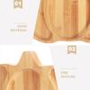 Wooden Pumpkin Serving Tray 3 Compartment Bamboo Appetizers Plate for Autumn Gatherings Desserts Fruits Snacks Holiday Serving