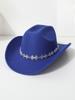 Western Cowboy Top Hat Tibetan Chinese Knot Casual Top Hat Festival Party Felt Hat