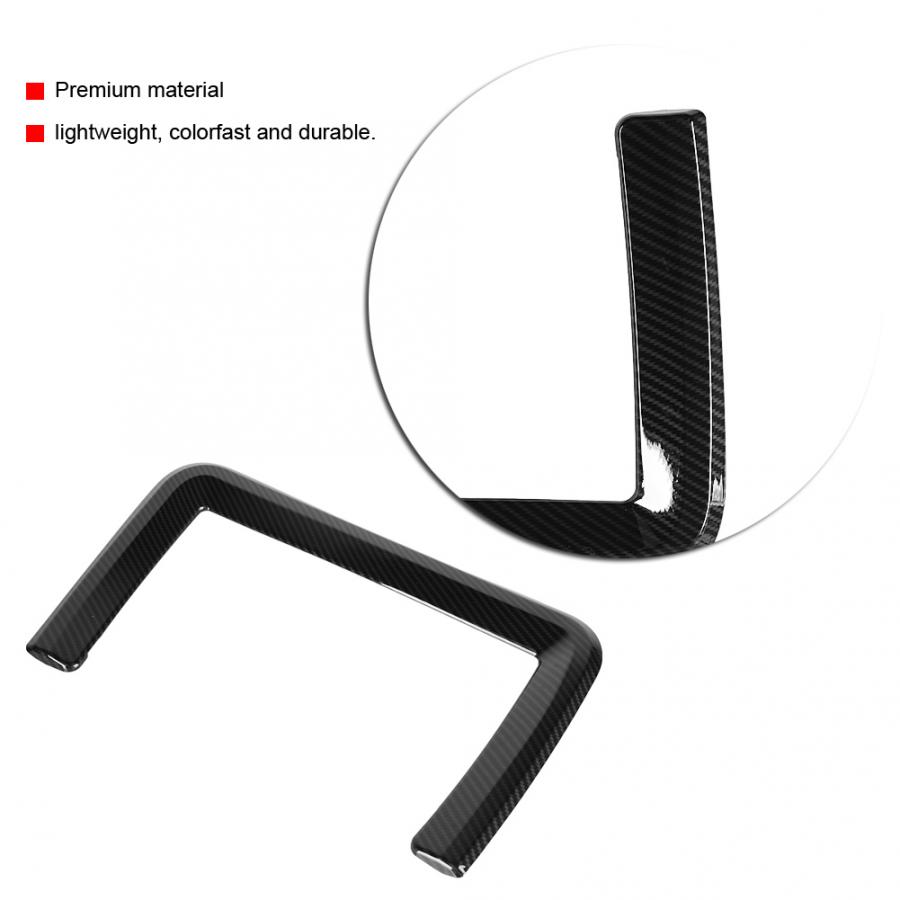 2Pcs Carbon Fiber Stil Auto Links Zurück Net Rahmen Trim für Land Rover Discovery Sport 15-17 ABS material auto