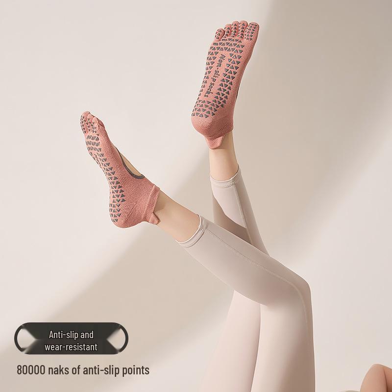Women s Non-Slip Backless Five-Finger Yoga & Pilates Socks One Size