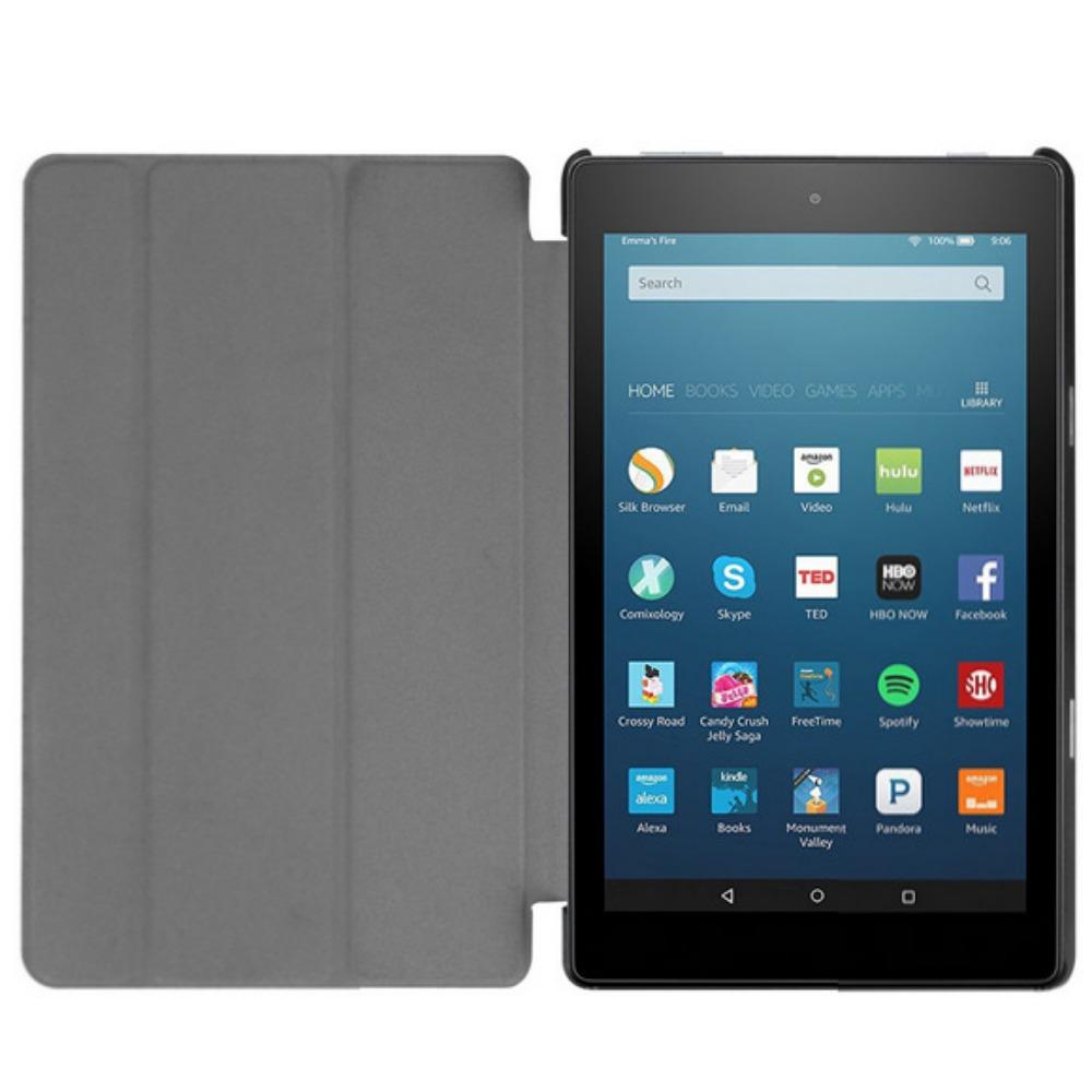 For Amazon Fire HD8 2018 Case Kindle Fire HD10 Cover Premium PU Leather Stand Protective Sleeve