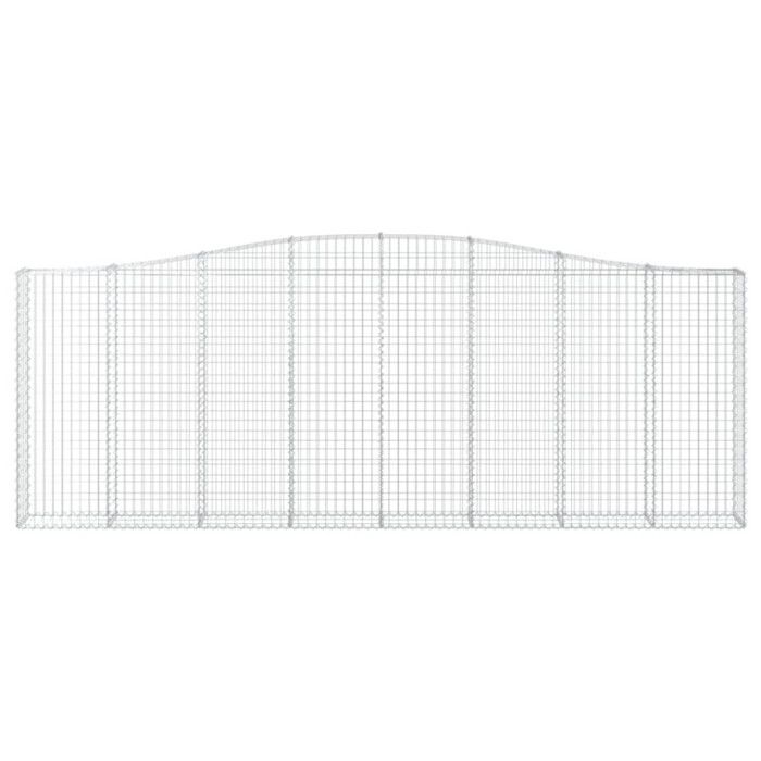 VidaXL Panier de Gabions Arqué Cage à Gabion Mur de Gabion Panier à Pierre Gabion pour Pierre Jardin Patio Extérieur 153407