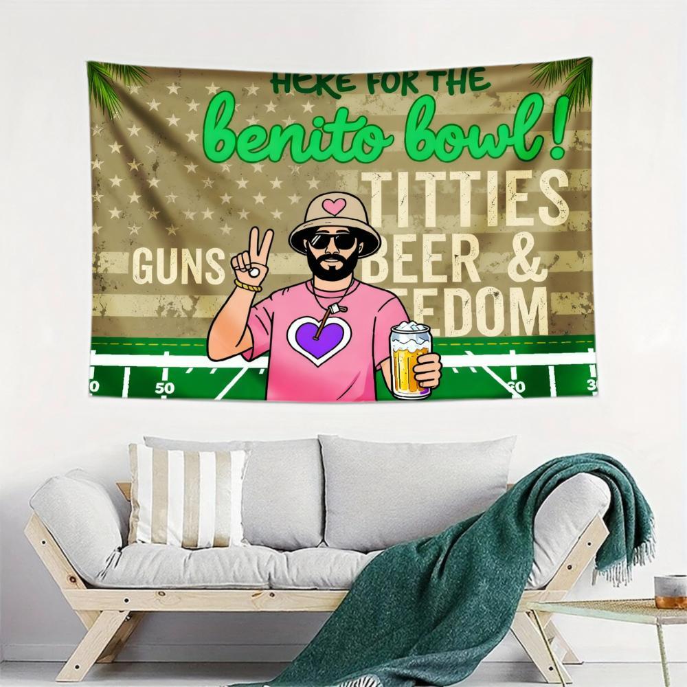

VIKAMA American Fun Cartoon Wall Tapestry Cartoon Print Living Room Bedroom Dormitory Decor Easy Hang Home Art Decoration 74x94cm(29x37in)