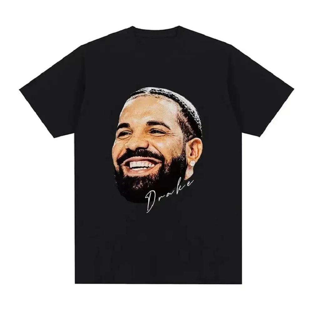 

Hip-hop Rapper Drake Graphic T-shirt Men s Retro Gothic Short-sleeved Casual Suitable for Both Men and Women s Streetwear S