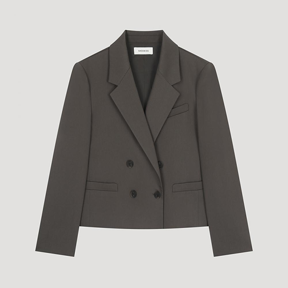 

She S miSS minimaliSt Double Crop Setup Jacket SwSjko11020 Dw dark brown/55